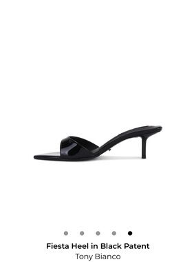 Tony Bianco Fiesta Black Patent Heel Mule